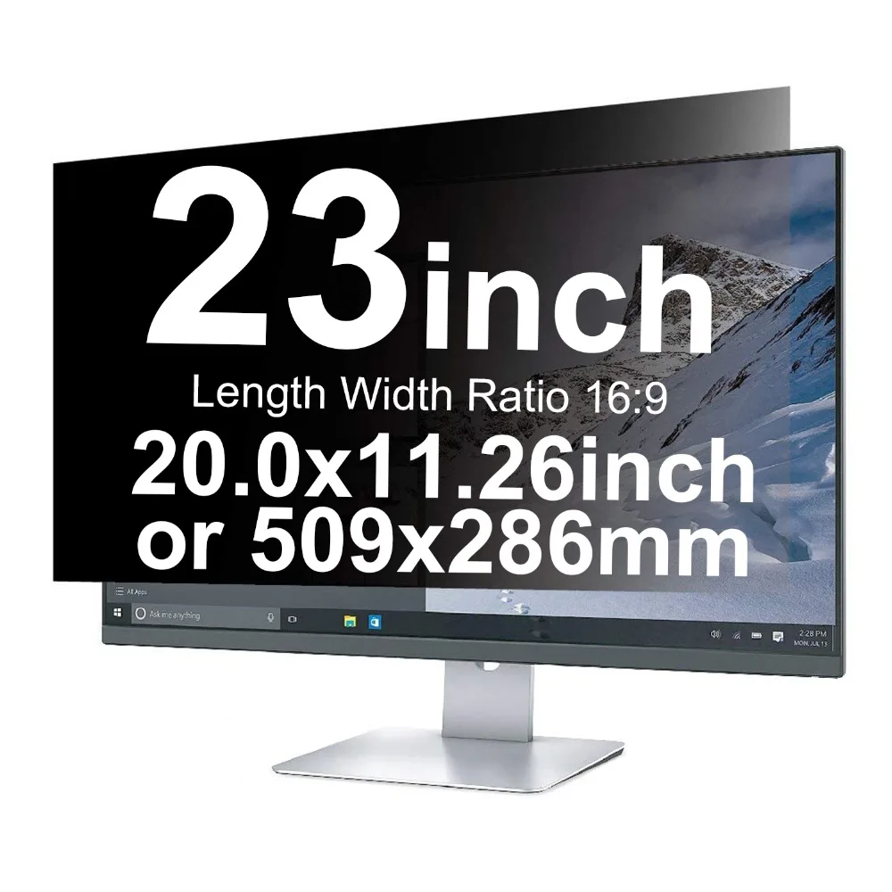YOSON 23 inch 16:9 Display Filter 20x11.26in/509x286mm Widescreen Privacy Filter Privacy Screen Film Protection
YOSON 23 inch 16:9 Display Filter 20x11.26in/509x286mm Widescreen Privacy Filter Privacy Screen Film Protection