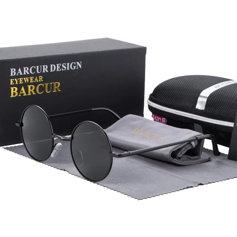 BARCUR Retro Round Sunglasses Men Mirror Women Round Sunglasses Polarized Glasses with Box Free 
BARCUR Retro Round Sunglasses Men Mirror Women Round Sunglasses Polarized Glasses with Box Free