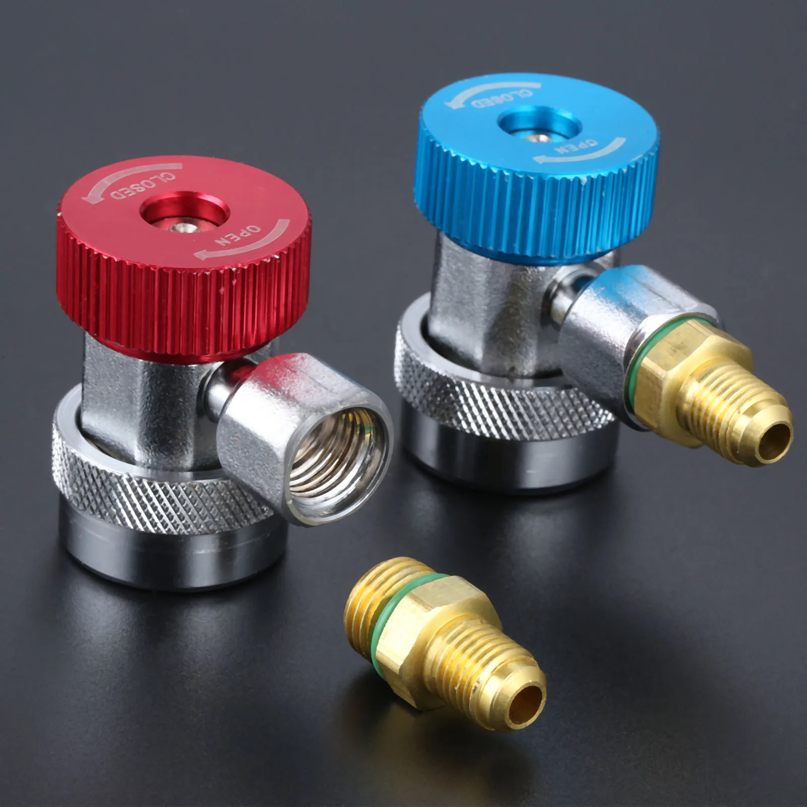 Auto Freon R134A AC Air Condition Adjustable 1/4" SAE H/L Quick Coupler Refrigerant Adapter Connector Manifold Gauge Set
Auto Freon R134A AC Air Condition Adjustable 1/4" SAE H/L Quick Coupler Refrigerant Adapter Connector Manifold Gauge Set