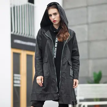 Autumn Denim cotton Coat Women Causal winter women fashion hooded zipper Long jackets Women Thicken warm overcoats Plus size 5XL
Autumn Denim cotton Coat Women Causal winter women fashion hooded zipper Long jackets Women Thicken warm overcoats Plus size 5XL