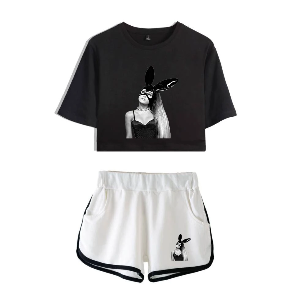 Frdun Tommy Ariana Grande Two piece sets Short Sleeve T-shirt and Shorts Women Fashion Summer Personality Casual Sexy Girls Sets 
Frdun Tommy Ariana Grande Two piece sets Short Sleeve T-shirt and Shorts Women Fashion Summer Personality Casual Sexy Girls Sets