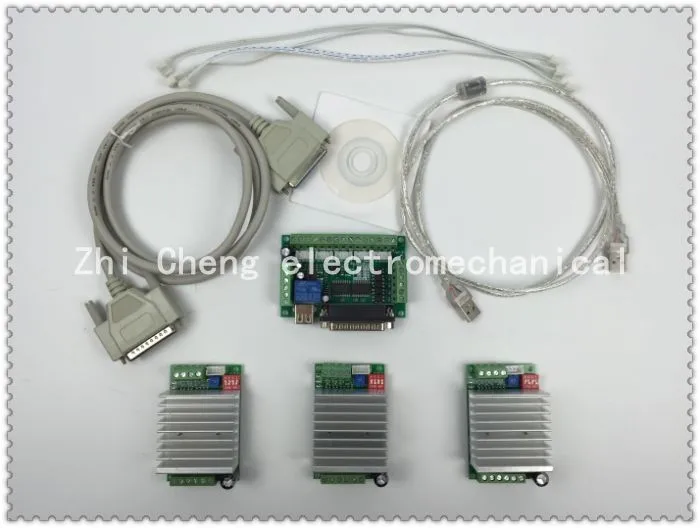 CNC mach3 Router 3 Axis Kit,TB6600 3 Axis Stepper Motor Driver Controller kit 4.5A + one 5 axis breakout board
CNC mach3 Router 3 Axis Kit,TB6600 3 Axis Stepper Motor Driver Controller kit 4.5A + one 5 axis breakout board