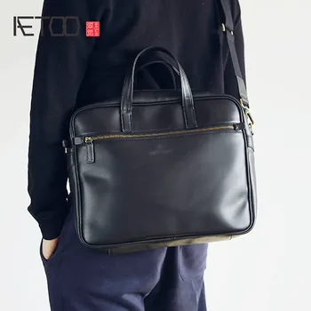 AETOO Men's leather briefcase cowhide casual business handbag oblique cross male bag
AETOO Men's leather briefcase cowhide casual business handbag oblique cross male bag