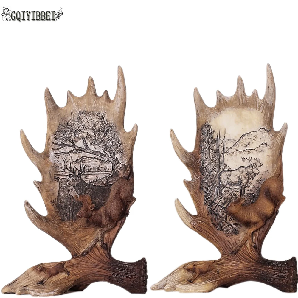 GQIYIBBEI European Creative Resin Crafts Antler Deer Head Decoration Home Indoor Model Statue Room Decoration Desktop
GQIYIBBEI European Creative Resin Crafts Antler Deer Head Decoration Home Indoor Model Statue Room Decoration Desktop
