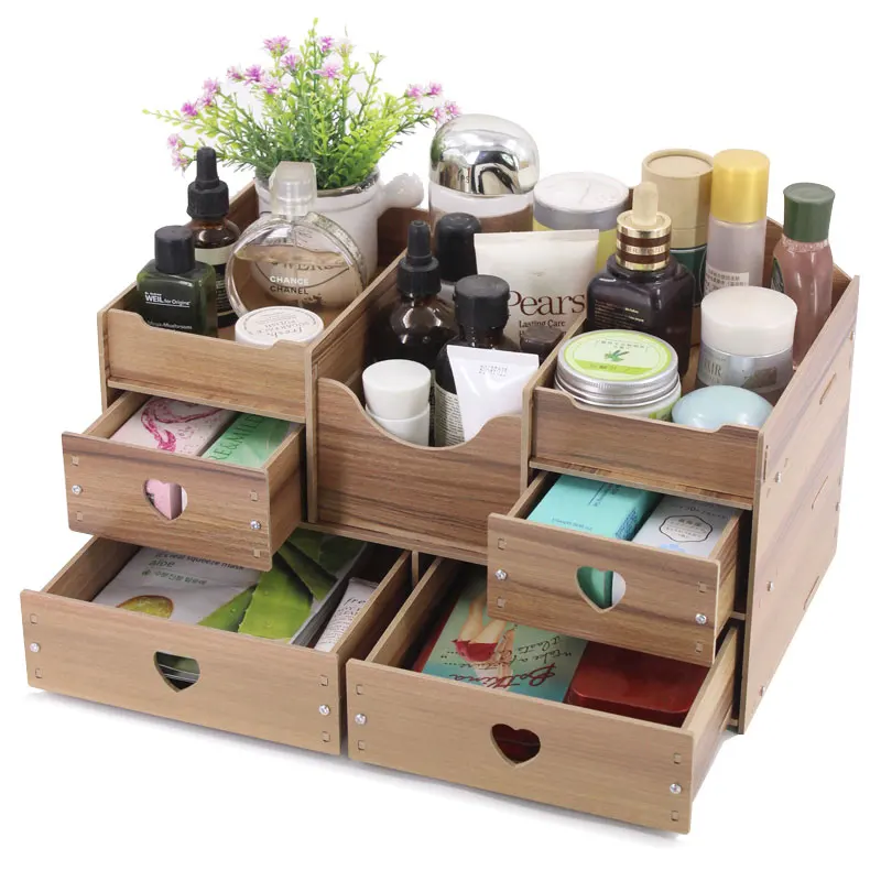 Korean DIY Cosmetic Wooden Cosmetic Box Drawer Creative Large Space Cosmetic Storage Box Vanity Box Portable
Korean DIY Cosmetic Wooden Cosmetic Box Drawer Creative Large Space Cosmetic Storage Box Vanity Box Portable