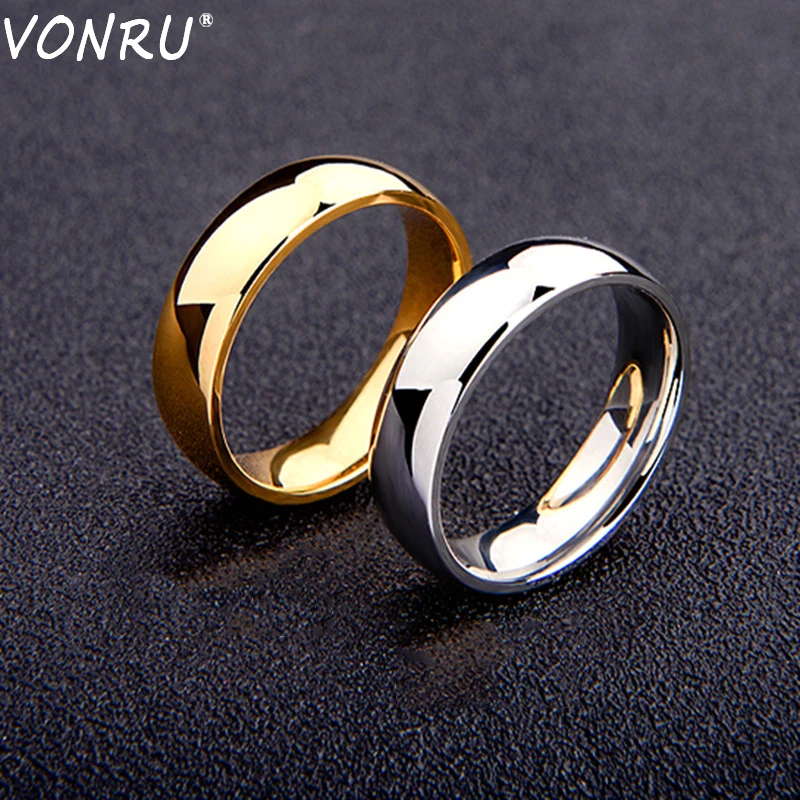 Titanium Steel Couple Rings For Women Men Bague Femme Anillo Man Simple Smooth Circular Arc Ring 6mm Gold Silver Jewelry Gift
Titanium Steel Couple Rings For Women Men Bague Femme Anillo Man Simple Smooth Circular Arc Ring 6mm Gold Silver Jewelry Gift