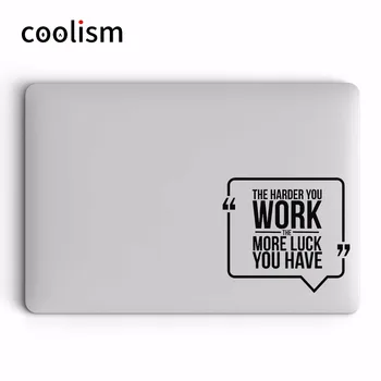 WORK HARD MORE LUCK Quote Laptop Sticker for Apple MacBook Pro Air Retina 11 12 13 14 15 inch for Xiaomi Mac Art Book Skin Decal
WORK HARD MORE LUCK Quote Laptop Sticker for Apple MacBook Pro Air Retina 11 12 13 14 15 inch for Xiaomi Mac Art Book Skin Decal