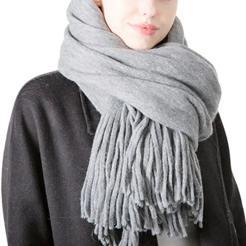 Imitation Wool Scarf Women Scarf Fashion Long Tassel Solid Color Men Women Warp Color Autumn Winter Thick Scarf Shawl
Imitation Wool Scarf Women Scarf Fashion Long Tassel Solid Color Men Women Warp Color Autumn Winter Thick Scarf Shawl