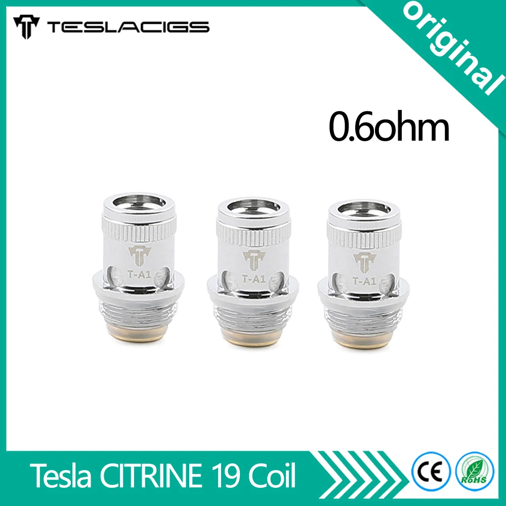 3Pcs/pack Original Tesla Citrine 19 0.6ohm Coil head Replacement Coil for Tesla Citrine 19 Tank Electronic Cigarette Core
3Pcs/pack Original Tesla Citrine 19 0.6ohm Coil head Replacement Coil for Tesla Citrine 19 Tank Electronic Cigarette Core