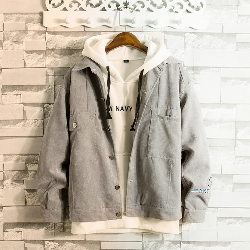 Zogaa 2019 New Hong Kong Style Men's Corduroy Jacket Spring Japanese Simple Spring Autumn Student Jacket Men's Autumn Clothing
Zogaa 2019 New Hong Kong Style Men's Corduroy Jacket Spring Japanese Simple Spring Autumn Student Jacket Men's Autumn Clothing