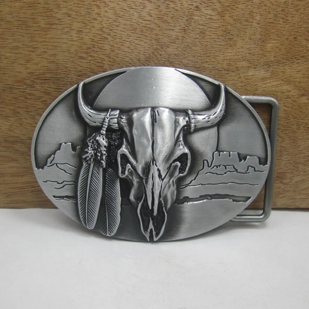 BuckleClub retro western bull head jeans gift belt buckle pewter finish FP-02587-1 for men 4cm width loop drop shipping
BuckleClub retro western bull head jeans gift belt buckle pewter finish FP-02587-1 for men 4cm width loop drop shipping