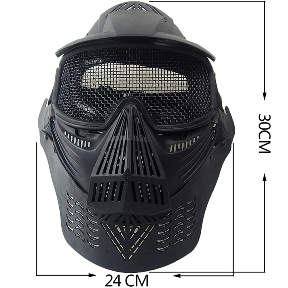 Tactical Airsoft Full Face Metal Mesh Goggle Mask With Neck Protection Outdoor CS Wargame Shooting Hunting Paintball Accessories
Tactical Airsoft Full Face Metal Mesh Goggle Mask With Neck Protection Outdoor CS Wargame Shooting Hunting Paintball Accessories