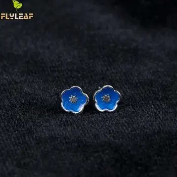 Flyleaf 100% 925 Sterling Silver Blue Drop Glaze Cherry Blossoms Stud Earrings For Women Prevent Allergy Lady Fashion Jewelry
Flyleaf 100% 925 Sterling Silver Blue Drop Glaze Cherry Blossoms Stud Earrings For Women Prevent Allergy Lady Fashion Jewelry