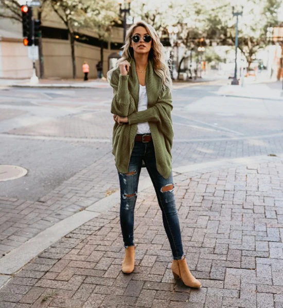 Batwing Sleeve Cardigan Style 4