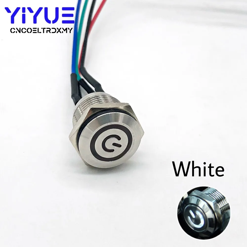 16MM with LED light 5V Metal Push Button Switch (9)