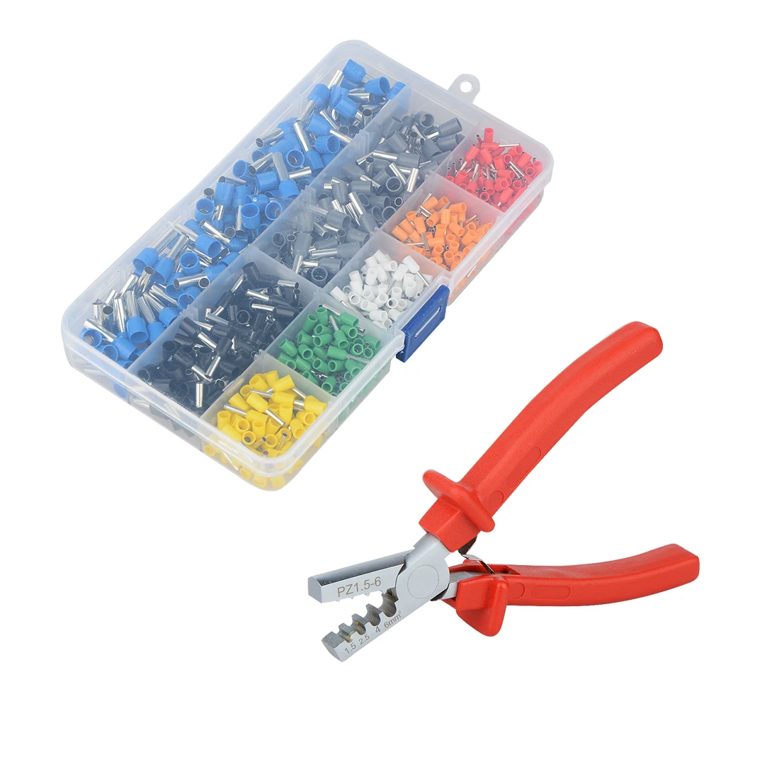 800pcs Cable Wire Terminal Connector With Hand Ferrule Crimper Plier Crimp Tool Kit Set AWG 10-23
800pcs Cable Wire Terminal Connector With Hand Ferrule Crimper Plier Crimp Tool Kit Set AWG 10-23