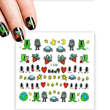 1 個販売漫画エイリアン偽ネイルのヒントクリアブラックファン指ネイルアートの表示練習アクリル UV ジェルポリッシュツールマニキュア(China)