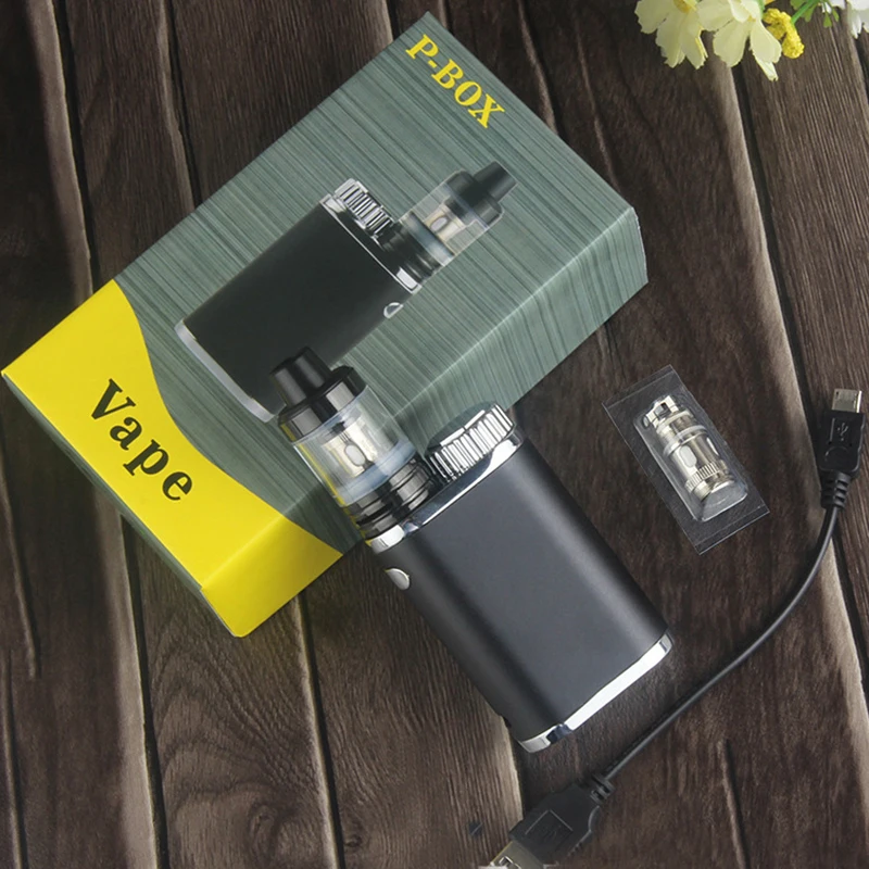 E Cigarette P-BOX Starter Kit with Top filling Atomizer 50w Box Mod Vaporizer Electronic Cigarette Vape P Box Pico eCigs
E Cigarette P-BOX Starter Kit with Top filling Atomizer 50w Box Mod Vaporizer Electronic Cigarette Vape P Box Pico eCigs