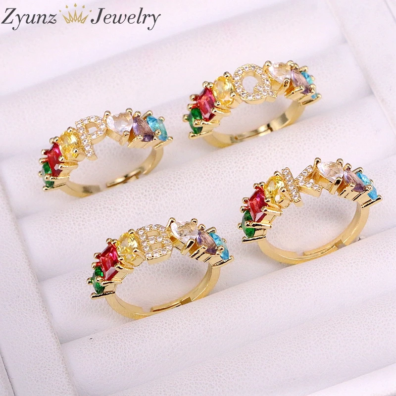 3PCS, Top Quality Adjustable Women Rings CZ Micro Pave Colorful Zirconia Gold-color Charm Rainbow Rings
3PCS, Top Quality Adjustable Women Rings CZ Micro Pave Colorful Zirconia Gold-color Charm Rainbow Rings