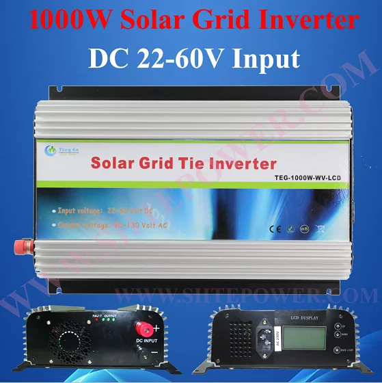 Solar System DC 22-60V to 110V/120V/220V/230V/240V AC 1KW Grid Tie Power Inverter
Solar System DC 22-60V to 110V/120V/220V/230V/240V AC 1KW Grid Tie Power Inverter
