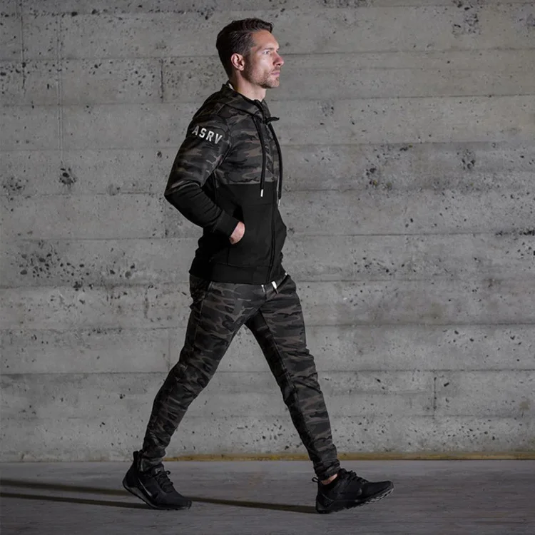 Men Sporting Suit Sportswear Camouflage Patchwork Hoodies Jacket Sweatshirt Sport Pant Running Jogger Leisure Workout Outfit Set
Men Sporting Suit Sportswear Camouflage Patchwork Hoodies Jacket Sweatshirt Sport Pant Running Jogger Leisure Workout Outfit Set