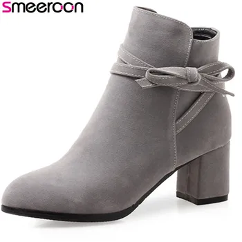 Smeeroon 2018 arrival women boots high heels autumn winter boots zip ankle boots for women pointed toe ladies shoes
Smeeroon 2018 arrival women boots high heels autumn winter boots zip ankle boots for women pointed toe ladies shoes