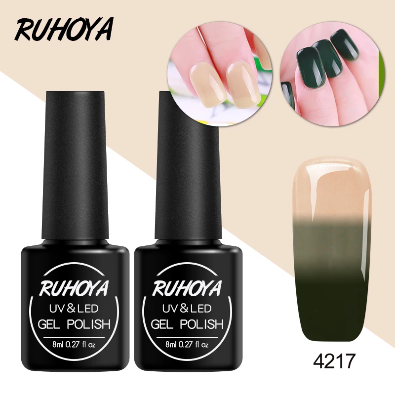 Ruhoya 29 Color Thermo 8ml Uv Gel Vernis Long Lasting Led Nail Gel Lacquer Soak Off Temperature Change Nail Gel Polish
Ruhoya 29 Color Thermo 8ml Uv Gel Vernis Long Lasting Led Nail Gel Lacquer Soak Off Temperature Change Nail Gel Polish