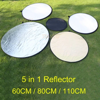 24"/32"/42" Reflector 5in1 Portable Collapsible Light Round Photography Reflector Golden/silver/white/black/translucet 5 colors
24"/32"/42" Reflector 5in1 Portable Collapsible Light Round Photography Reflector Golden/silver/white/black/translucet 5 colors