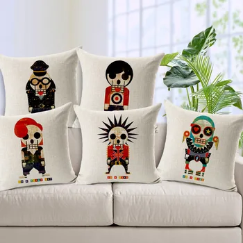 Fashion Metrosexual Skull Men Pillow Cover Breathable Cotton Linen Pillowcase Square Ensemble Homme
Fashion Metrosexual Skull Men Pillow Cover Breathable Cotton Linen Pillowcase Square Ensemble Homme