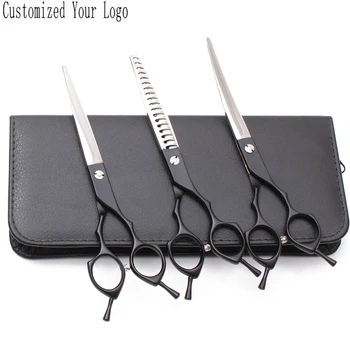 Suit 7" 440C U3Pcs Customized Brand Dog Grooming Scissors Straight Shears Thinning Scissors UP Curved Shears Pet Scissors C3009
Suit 7" 440C U3Pcs Customized Brand Dog Grooming Scissors Straight Shears Thinning Scissors UP Curved Shears Pet Scissors C3009