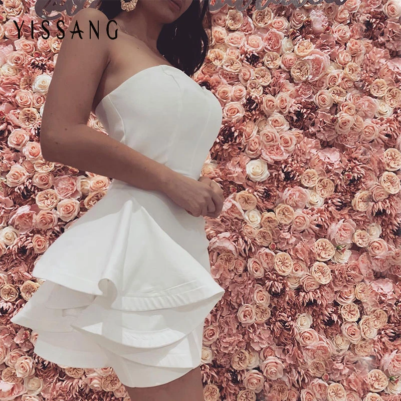 Yissang Elegant Bodycon Ruffles Dress Women Off Shoulder Short Mini Summer Dress Backless Strpaless Sexy Party Dresses
Yissang Elegant Bodycon Ruffles Dress Women Off Shoulder Short Mini Summer Dress Backless Strpaless Sexy Party Dresses