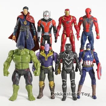 Avengers Infinity War Thanos Hulk Iron Man Captain America Doctor Strange Ant Man Black Panther PVC Action Figure Model Toy 
Avengers Infinity War Thanos Hulk Iron Man Captain America Doctor Strange Ant Man Black Panther PVC Action Figure Model Toy