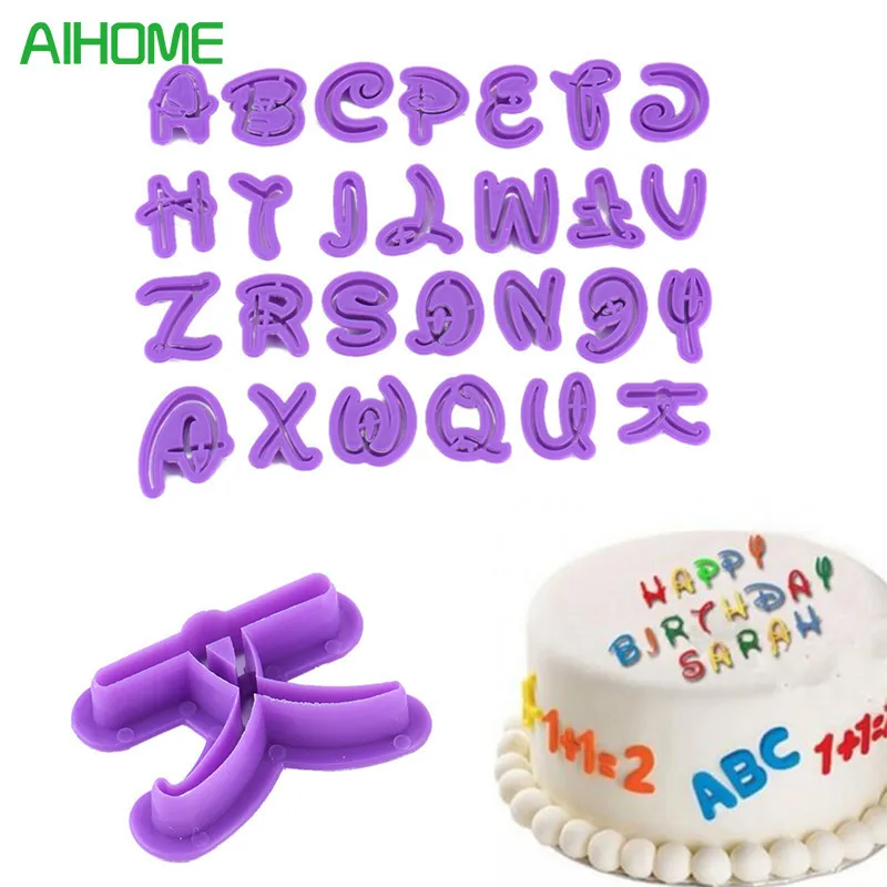26pcs Mickey Mouse Font Alphabet Cookie Cutter Number Letter Set Cake Tool Fondant Mold
26pcs Mickey Mouse Font Alphabet Cookie Cutter Number Letter Set Cake Tool Fondant Mold
