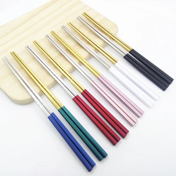 Stainless Steel Chopsticks Tongs Candy Color Sumpits Chinese Chopsticks Tableware Set Mirror Polished Gold Dinnerware 4pairs/Set
Stainless Steel Chopsticks Tongs Candy Color Sumpits Chinese Chopsticks Tableware Set Mirror Polished Gold Dinnerware 4pairs/Set