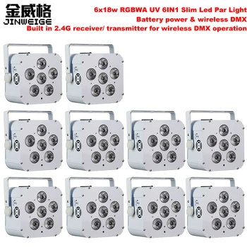 Free Shipping 10pcs/lot Mini Powered 6x18w RGBWA UV 6IN1 Battery Wireless Led Par Light Wireless DMX For Bar DJ
Free Shipping 10pcs/lot Mini Powered 6x18w RGBWA UV 6IN1 Battery Wireless Led Par Light Wireless DMX For Bar DJ