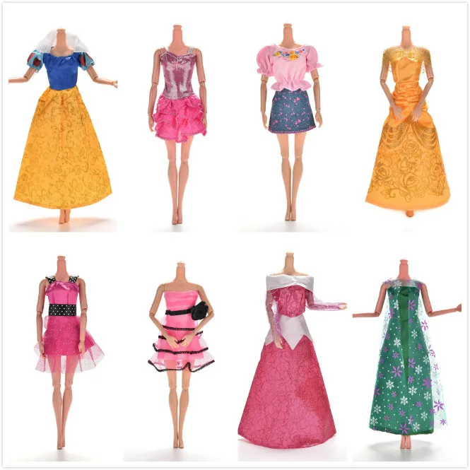 Модное платье мини Кукольное куклы вечерние платья аксессуары для одежды летнее