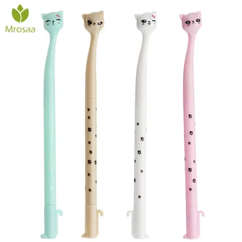Mrosaa 2/100pcs/lot 0.5mm Cute Kawaii Plastic Ink Gel Pen Cartoon Cat Pens For School Writing Office Supplies Korean Stationery
Mrosaa 2/100pcs/lot 0.5mm Cute Kawaii Plastic Ink Gel Pen Cartoon Cat Pens For School Writing Office Supplies Korean Stationery