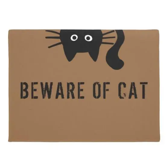 Hot Funny Black Cat Door Mat Entrance Novelty Beware of Cat Kitten Welcome Mats Cute Trendy Carpet Rug for Animal Pet Lover Home
Hot Funny Black Cat Door Mat Entrance Novelty Beware of Cat Kitten Welcome Mats Cute Trendy Carpet Rug for Animal Pet Lover Home