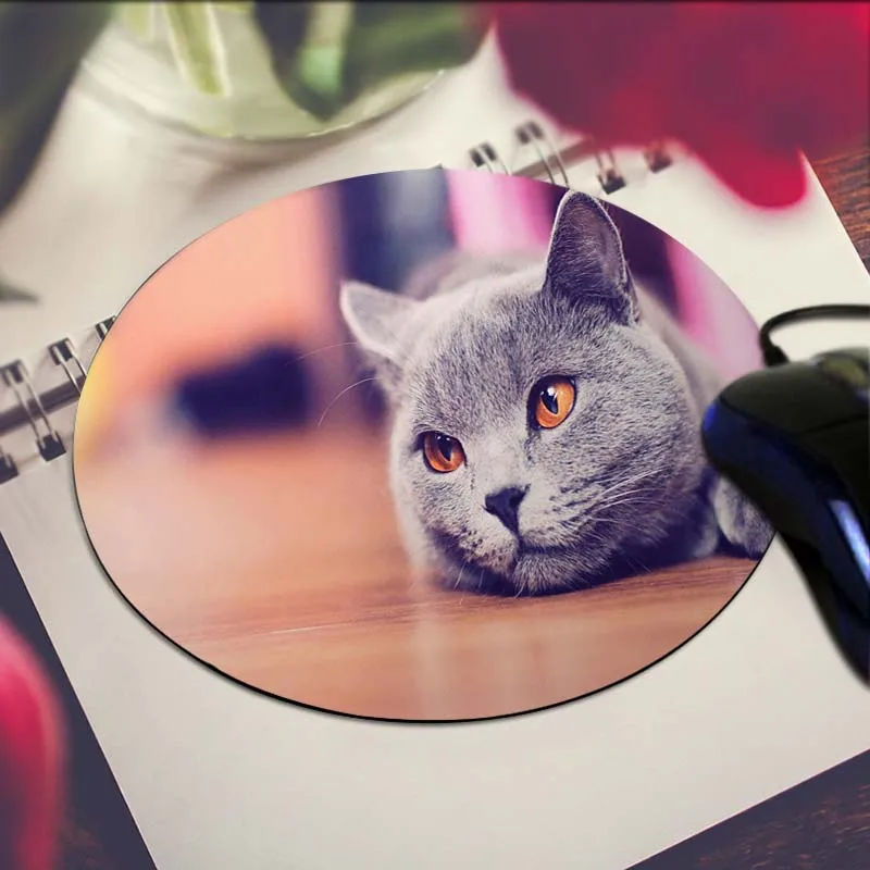 Grey Cat Art Print font b Mouse b font font b Pad b font Anti Slip