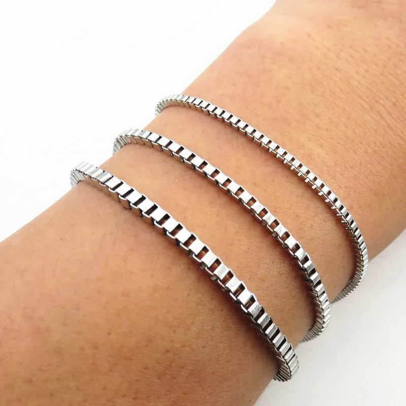 Small Box Link Chain Bracelet For Women Fashion Stainless Steel Bracelets For Men
Small Box Link Chain Bracelet For Women Fashion Stainless Steel Bracelets For Men