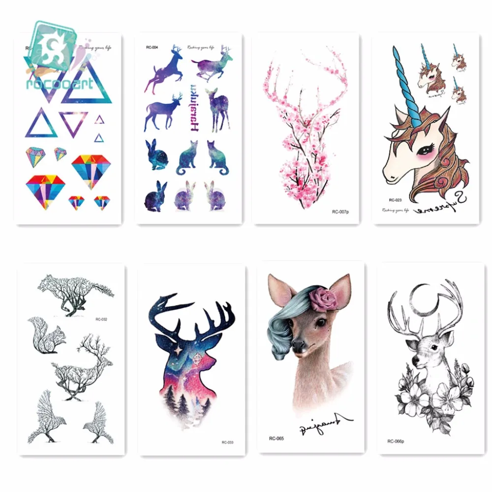 Rocooart Deer Women Temporary Tattoo Sticker Tattoos for Men Fashion Body Art Kids Children Hand Fake Tatoo 10.5X6cm
Rocooart Deer Women Temporary Tattoo Sticker Tattoos for Men Fashion Body Art Kids Children Hand Fake Tatoo 10.5X6cm
