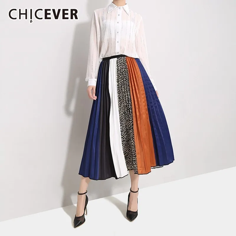 CHICEVER Summer Vintage Print Hit Color Women Skirt Elasti High Waist Loose Plus Size Mid Calf Pleated Skirt For Female 2019 New
CHICEVER Summer Vintage Print Hit Color Women Skirt Elasti High Waist Loose Plus Size Mid Calf Pleated Skirt For Female 2019 New