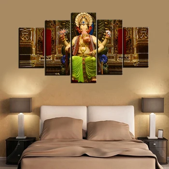 Frameless Posters and Prints Wall Art Canvas Painting Wall Decoration 5Pcs Indian God Ganesha Pictures For Living Room Wall
Frameless Posters and Prints Wall Art Canvas Painting Wall Decoration 5Pcs Indian God Ganesha Pictures For Living Room Wall