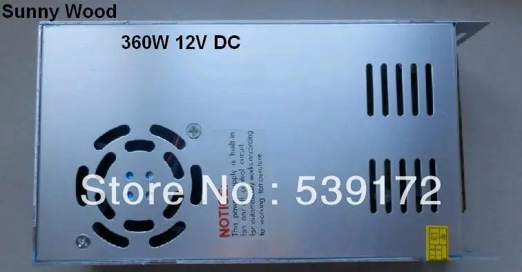 2 years warranty 360W Switching Power supply 12V DC, 30A led power adapter, Low price,high quality 100-240V AC Free shipping
2 years warranty 360W Switching Power supply 12V DC, 30A led power adapter, Low price,high quality 100-240V AC Free shipping