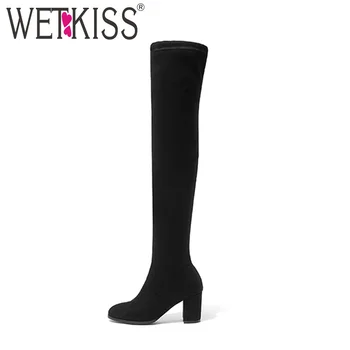 WETKISS 2018 Big Size Lady Sexy Stretch Thigh High Boot Women Thick High Heels Shoes Woman Faux Suede Over Knee Boot Winter
WETKISS 2018 Big Size Lady Sexy Stretch Thigh High Boot Women Thick High Heels Shoes Woman Faux Suede Over Knee Boot Winter