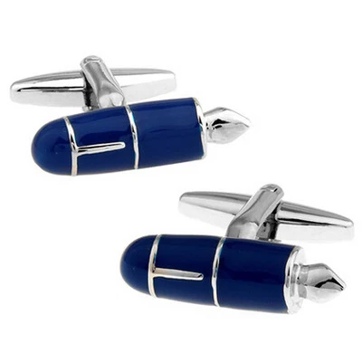 

C-MAN Luxury shirt Blue pen cufflink for mens Brand cuff buttons cuff links High Quality abotoaduras Jewelry