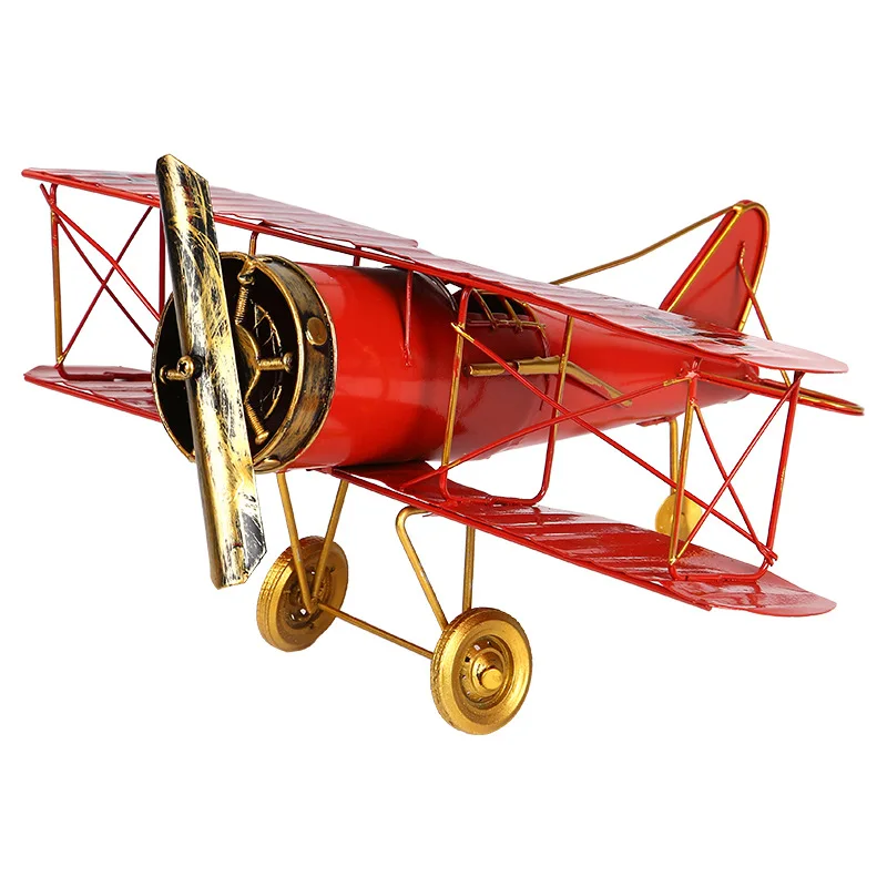 Metal Handmade Crafts Aircraft Model Airplane Model Biplane Home Decor Furnishing Articles 27cm
Metal Handmade Crafts Aircraft Model Airplane Model Biplane Home Decor Furnishing Articles 27cm