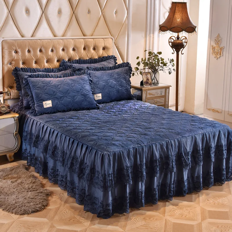 3/5-Pieces Lace Fleece Quilted 160X200cm Bedskirt Ultra Soft Warm Red Blue Bedding Set Bed cover set Bedspread set Pillow shams
3/5-Pieces Lace Fleece Quilted 160X200cm Bedskirt Ultra Soft Warm Red Blue Bedding Set Bed cover set Bedspread set Pillow shams