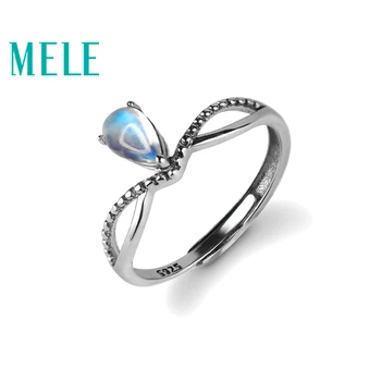 Natural Blue Moonstone Open ring for women,4X6mm water drop gems with 925 sterling silver,fashion fine jewelry
Natural Blue Moonstone Open ring for women,4X6mm water drop gems with 925 sterling silver,fashion fine jewelry