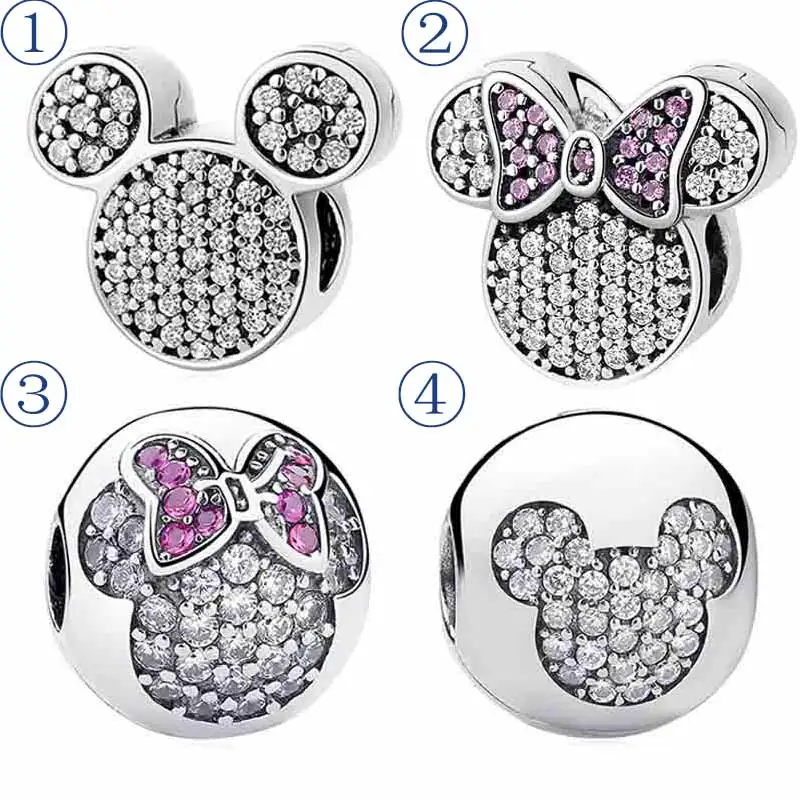 Pave Cartoon Mouse Mickey Minnie With Crystal Clip Lock Stopper Beads Fit Pandora Bracelet 925 Sterling Silver Charm Jewelry
Pave Cartoon Mouse Mickey Minnie With Crystal Clip Lock Stopper Beads Fit Pandora Bracelet 925 Sterling Silver Charm Jewelry